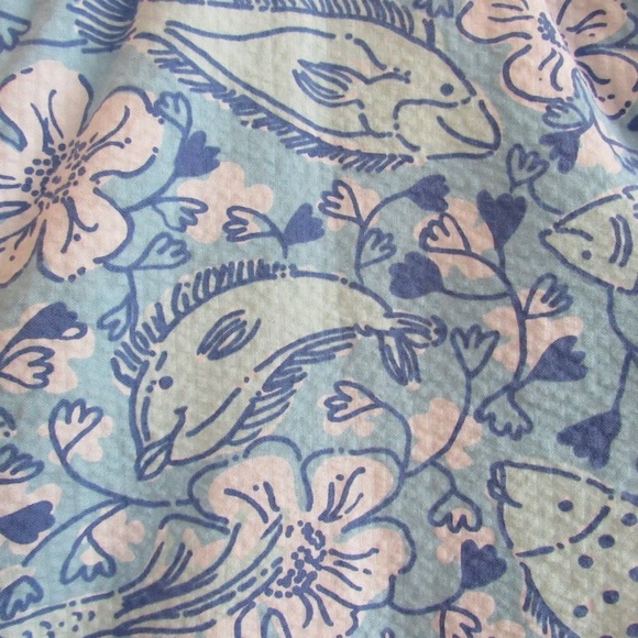 Vintage Lilly Pulitzer blue koi shift dress 4 - Picture 5 of 5